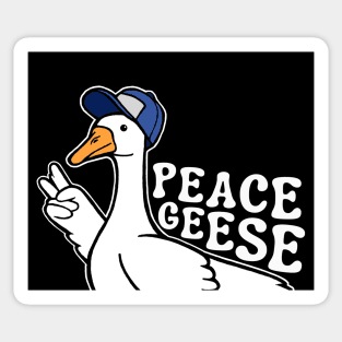 Peace Geese Silly Goose with Hat Sticker